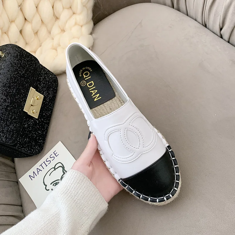 

maogu Autumn New Fisherman Shoes Women Flats Casual Shoes Women Canvas Hemp Women Shoes Comfortable Mules Loafers Round Head