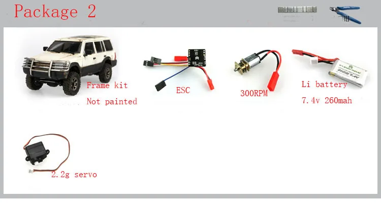 package 2 Orlandoo Охотник RC альпинистский автомобиль комплект для A02 Pajero RC гусеничная модель автомобиля Собранный DIY части Аксессуары - Цвет: package 2