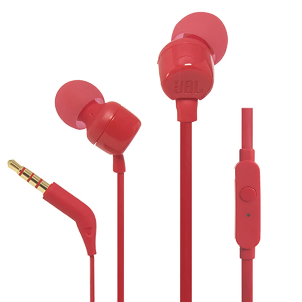 JBL T110 проводные наушники вкладыши регулятор баса спортивные гарнитура с