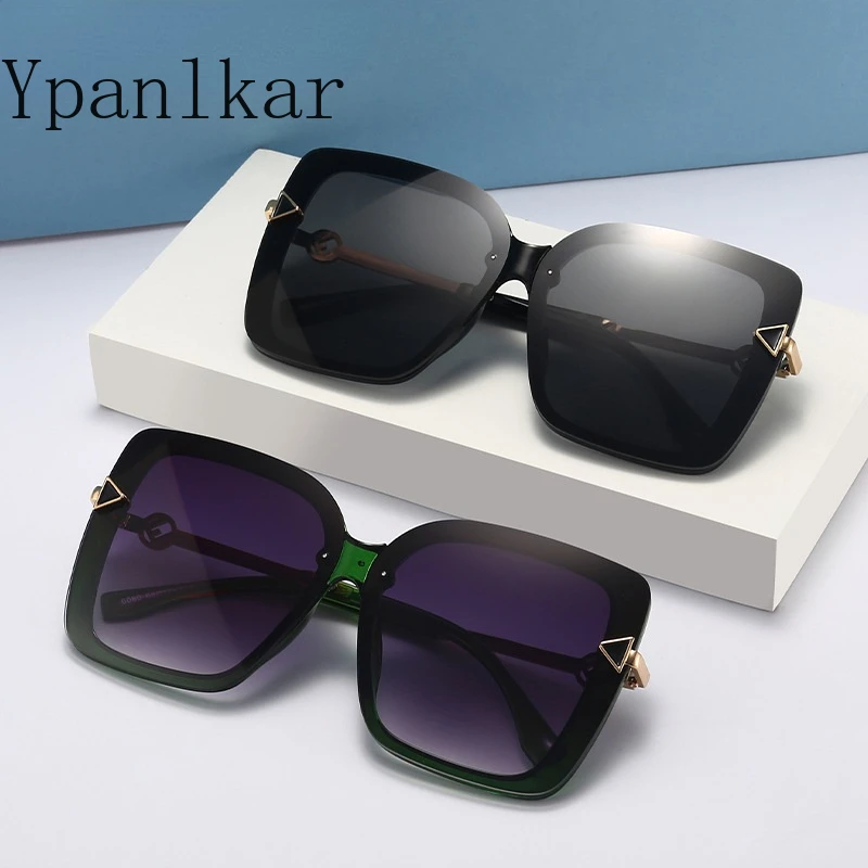 

New Glasses Brand Oversized Sunglasses Women Luxury Gradient Sun Glasses Big Frame Vintage Eyewear UV400