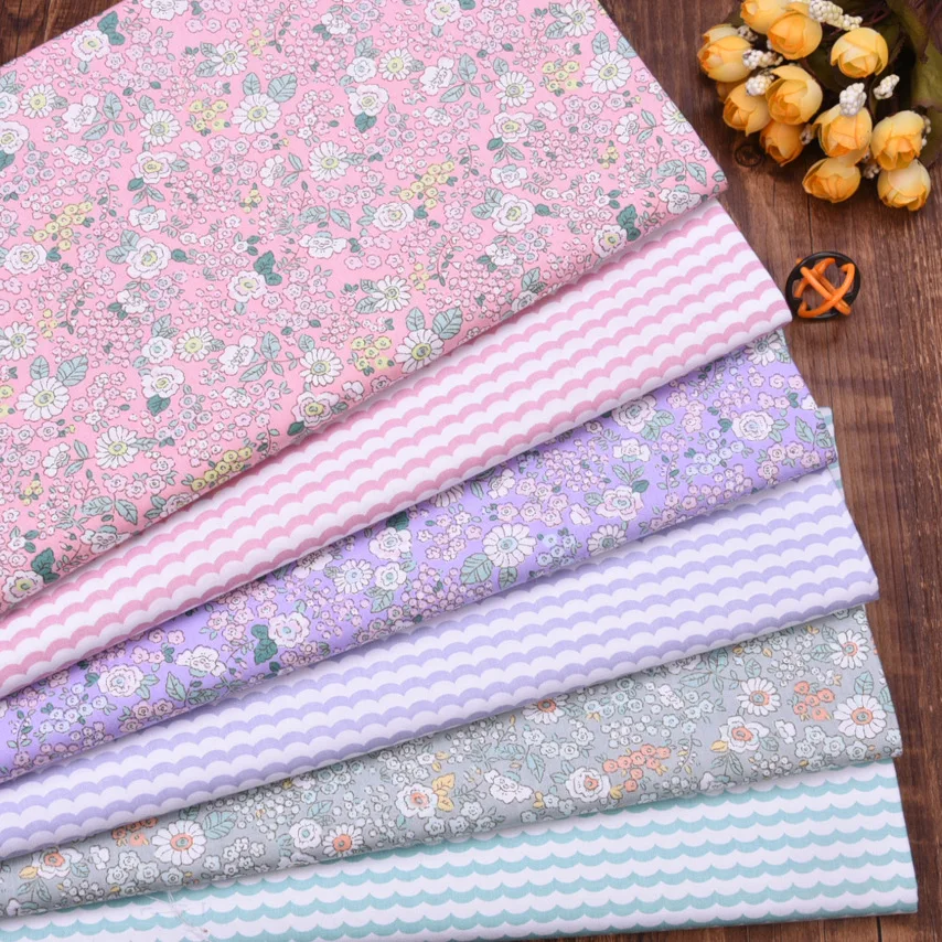 Новинка 100% в виде цветка ткань из хлопковой ткани с принтом сделай сам Лоскутная