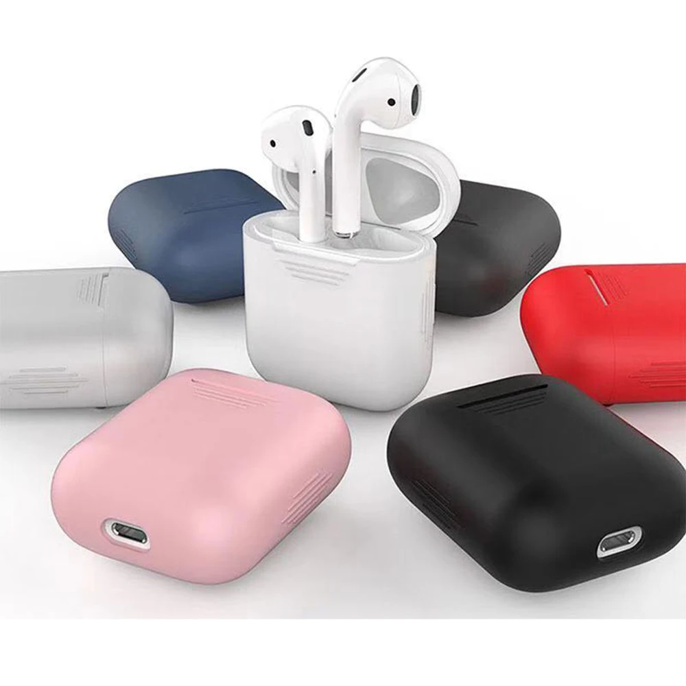 Чехол для наушников Apple AirPods 2 силиконовый чехол беспроводных Bluetooth защитный AirPod