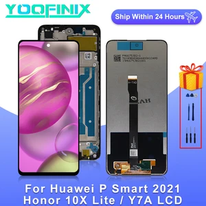 6 67 for huawei p smart 2021 display lcd touch screen digitizer for honor 10x lite lcd ppa lx2 y7a display replacement parts free global shipping