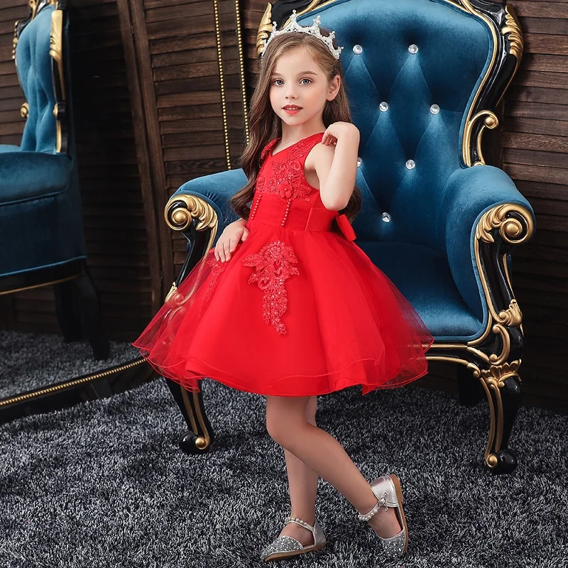 

New Year Infant Lace Children birthday Elegant Dress Kids Birthday Princess Party Dress for Girls for Girl baby Girls Clothes