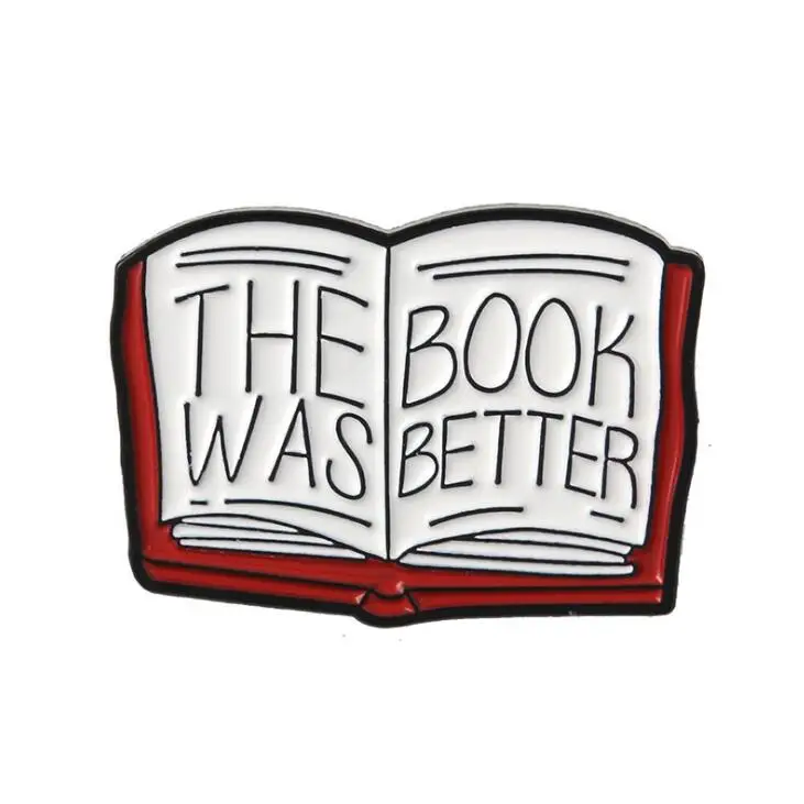 Мультяшные книги, эмалированные булавки, смешная собака, кошка, броши для чтения, будильник, кнопка, значок, сумка, одежда, ювелирные изделия для детей, студентов, друзей - Окраска металла: TXZ104-1