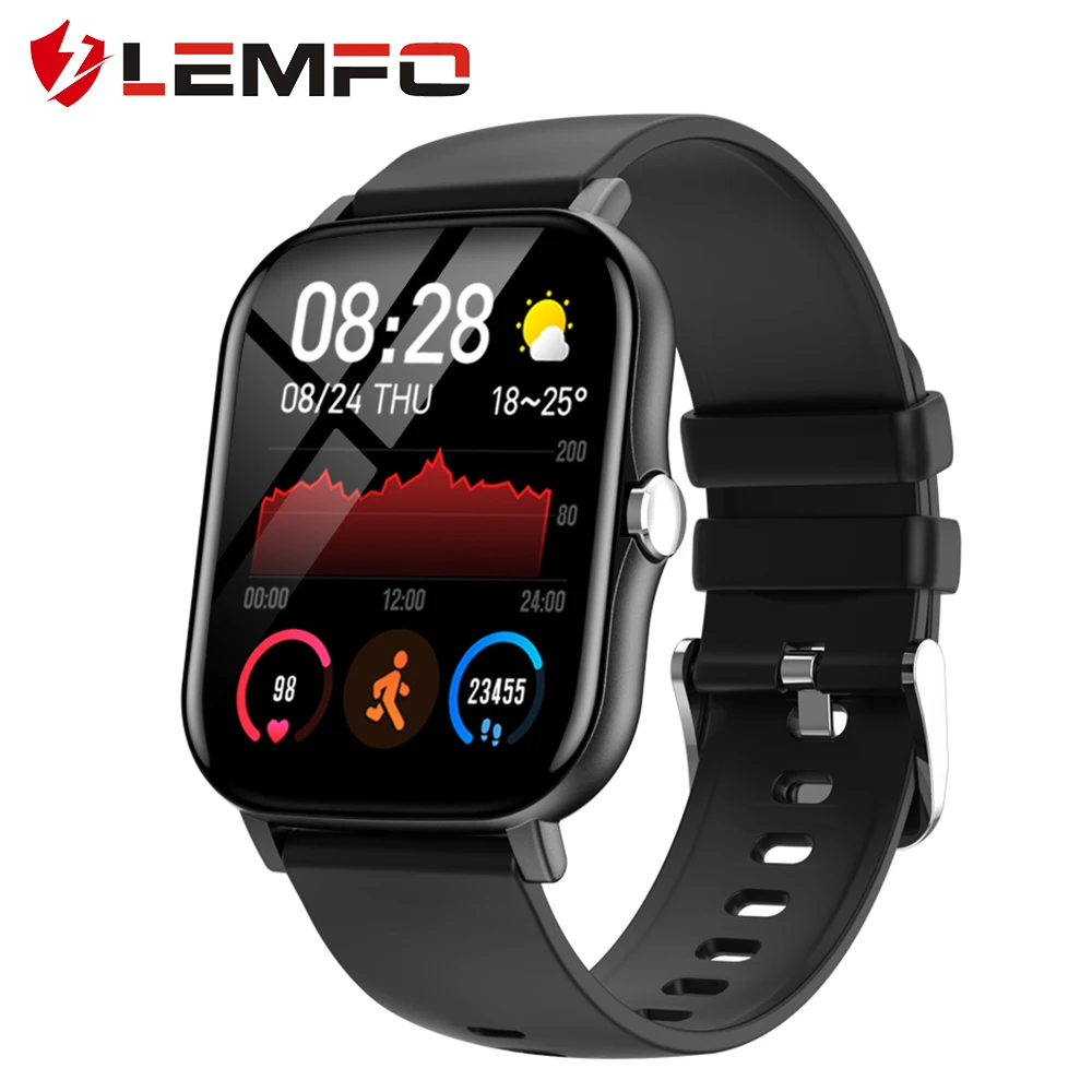 

LEMFO LF27 Smart Watch Man 1.7 Inch Full HD Screen Smartwatch Heart Rate Blood Pressure Monitor for Men Women Android