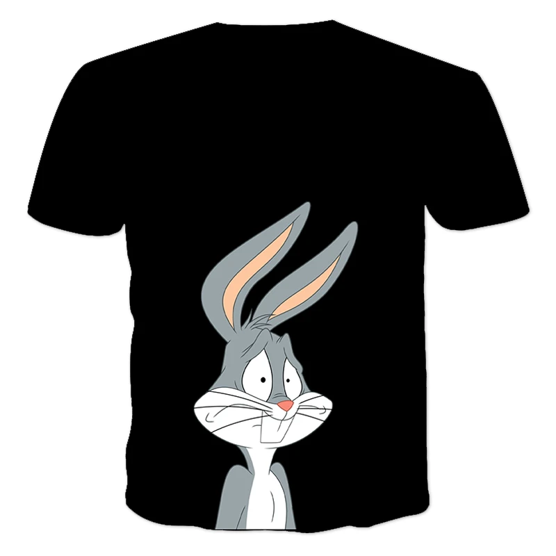 

2021 Summer Cartoon Cartoon Cartoon T-Shirt Cute Girl T-Shirt 3D Printing Children'S Clothing Boy Rabbit T-Shirt