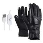 Ветрозащитные велосипедные лыжные теплые перчатки с подогревом и питанием от USB для сенсорных экранов перчатки для верховой езды Winte электрические перчатки 2021