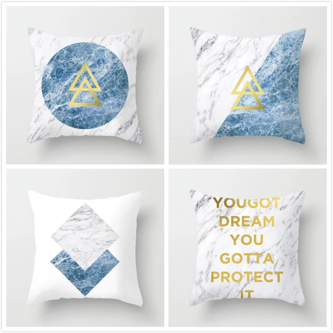 Чехол Подушка Fuwatacchi с асимметричным рисунком Прошитый чехол геометрическим для