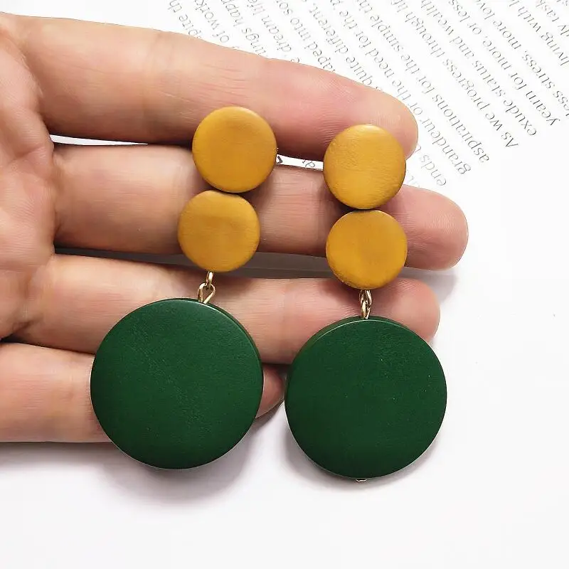 Большие висячие серьги ручной работы в винтажном стиле изящные длинные круглые