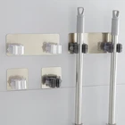 Клейкие многоцелевые крючки, настенный держатель-органайзер для швабры, вешалка для метлы, крючок, прочные крючки для кухни и ванной
