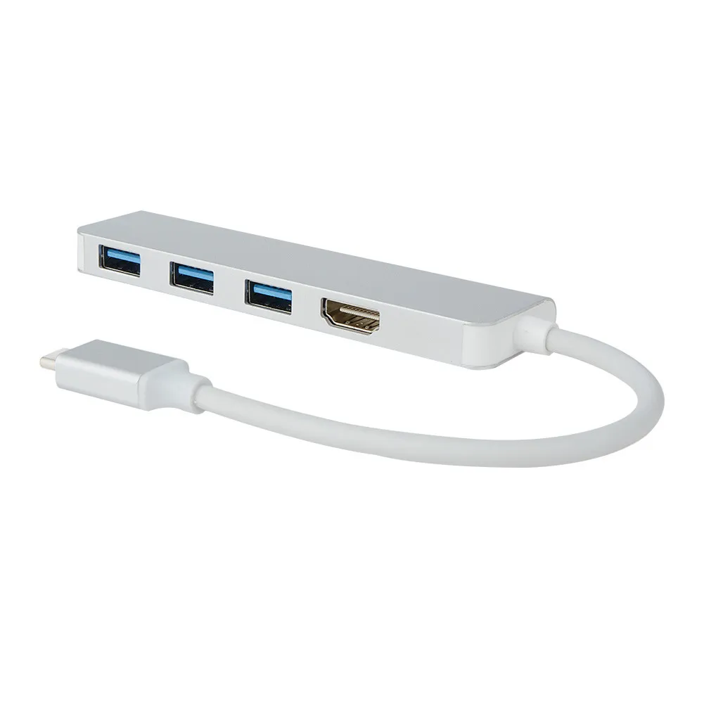 Концентратор Ouhaobin 4 в 1 концентратор Type-C USB 3 0 адаптер типа C к 4K HDMI 3x