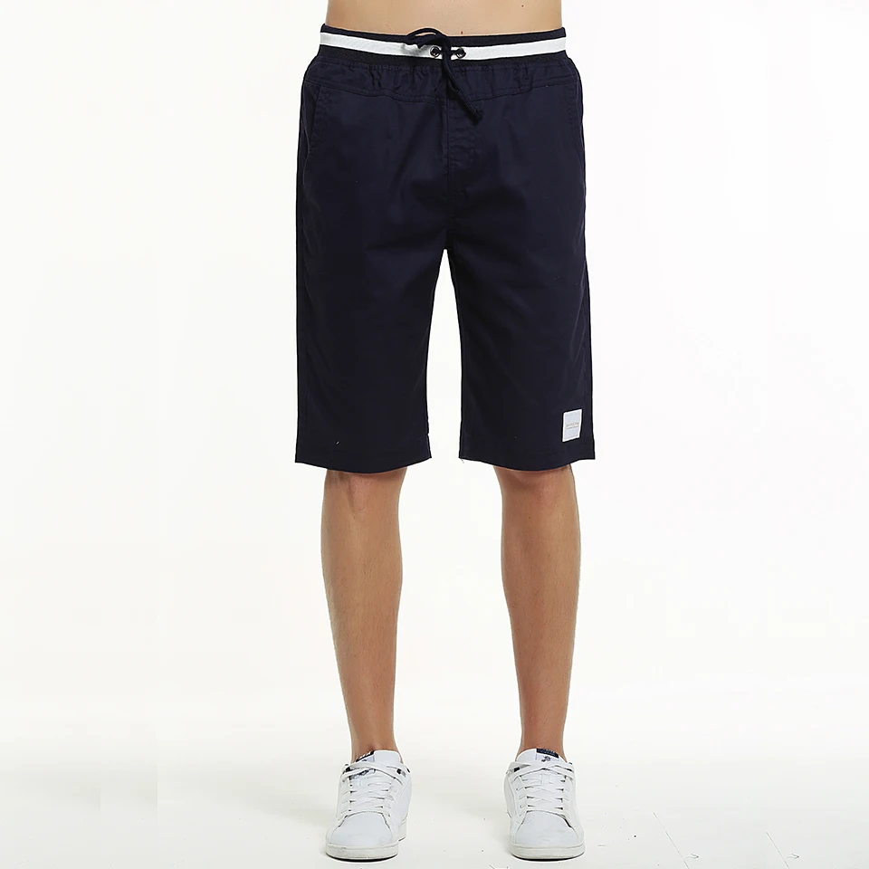 Мужские повседневные шорты Чино до колена из 100% хлопка однотонные прямые летние