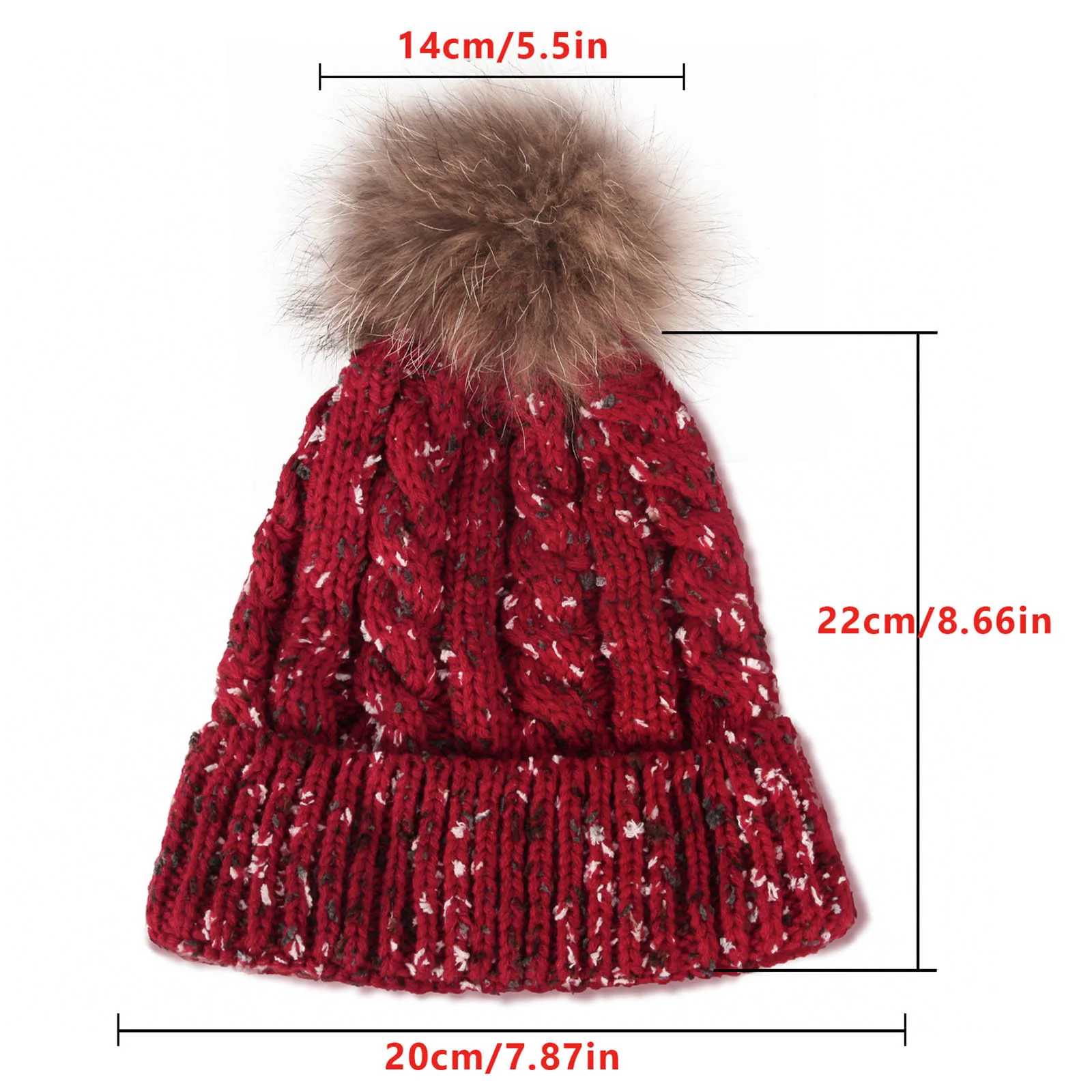 Модная повседневная женская вязаная шапка зимняя смешанных цветов с шерстяной