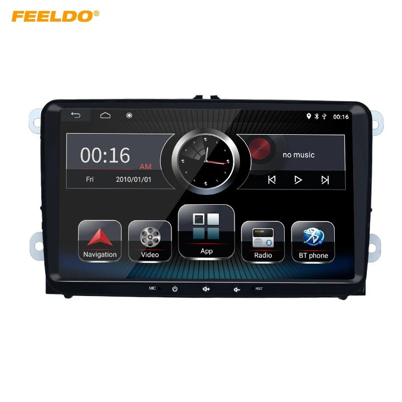 Автомобильный медиаплеер FEELDO ультратонкий 9-дюймовый мультимедийный плеер с GPS