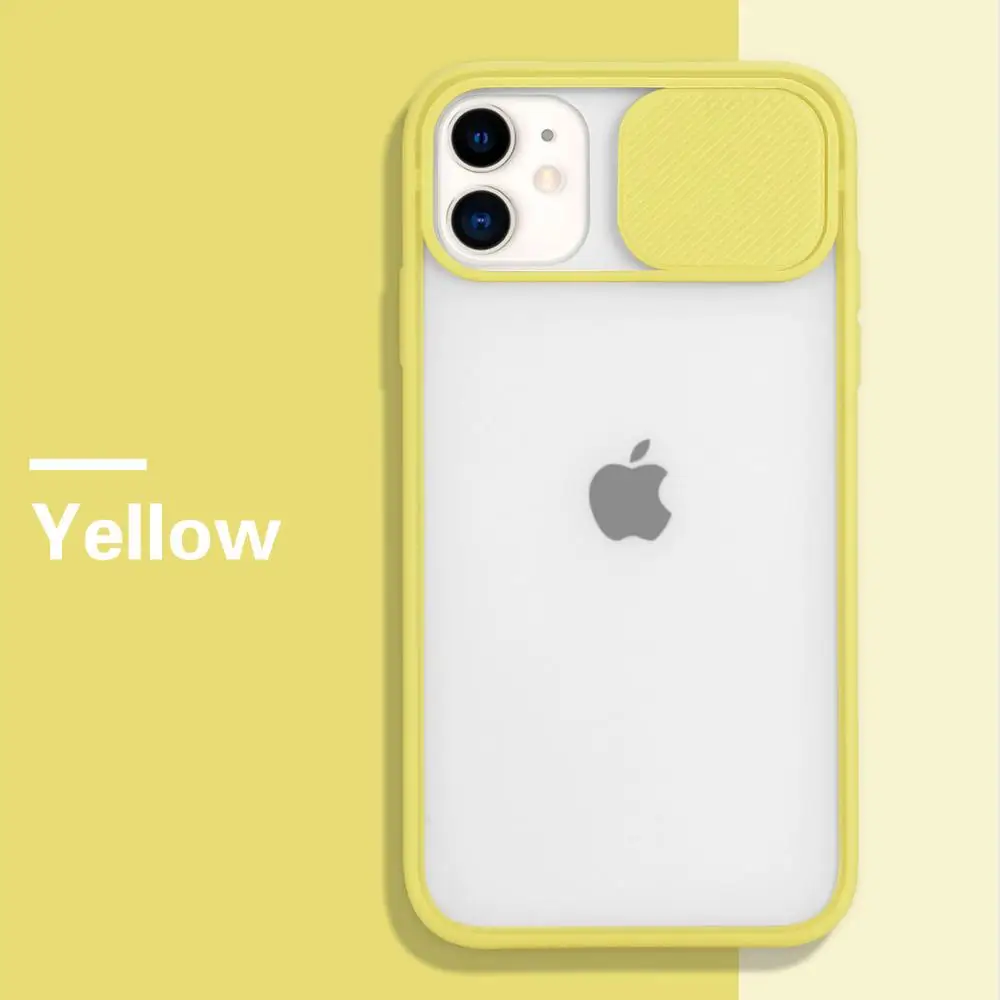 

Slide Camera Lens Protection Phone Cases For iPhone 11 Pro Max XR X XS Max 6 6S 7 8 Plus SE 2020 Case TPU Frame Matte PC Cover