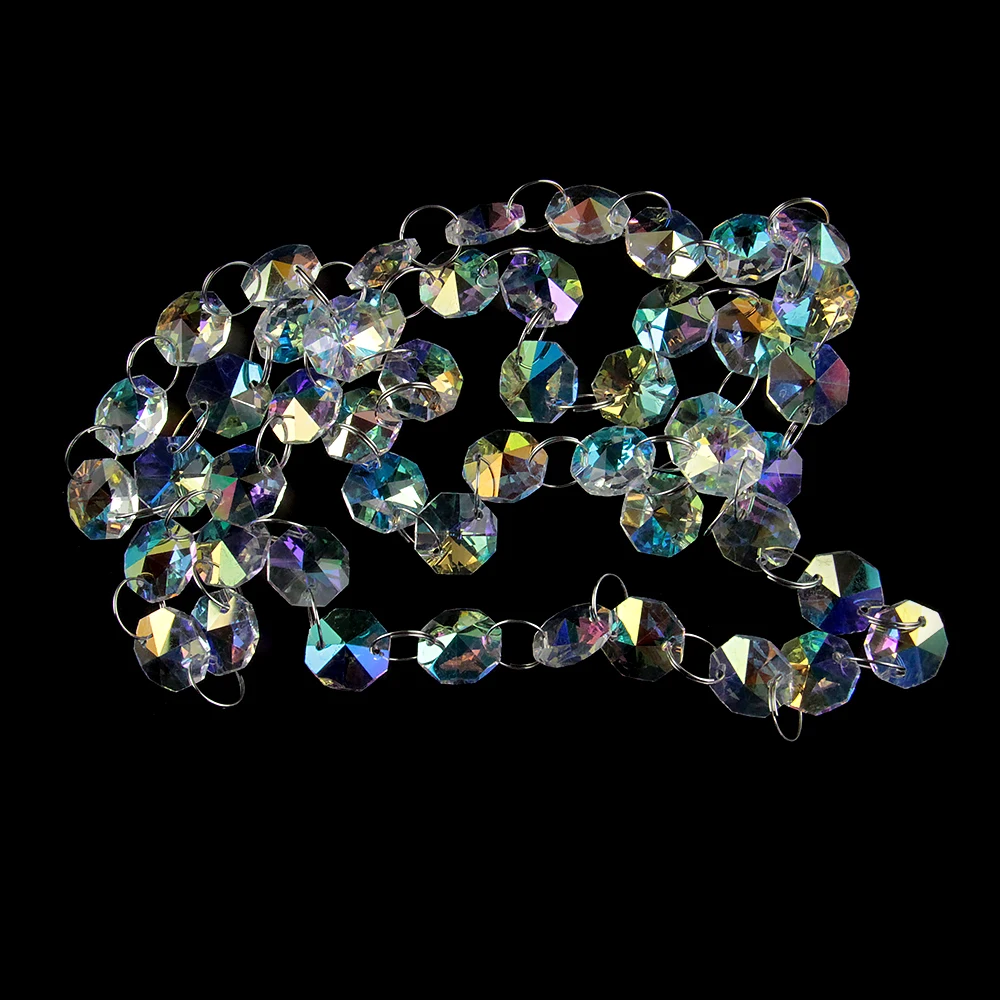 

80 Meters AB Color Window Glass Curtain Crystal Strand Garlands For Home Decoration Wedding Party Supply