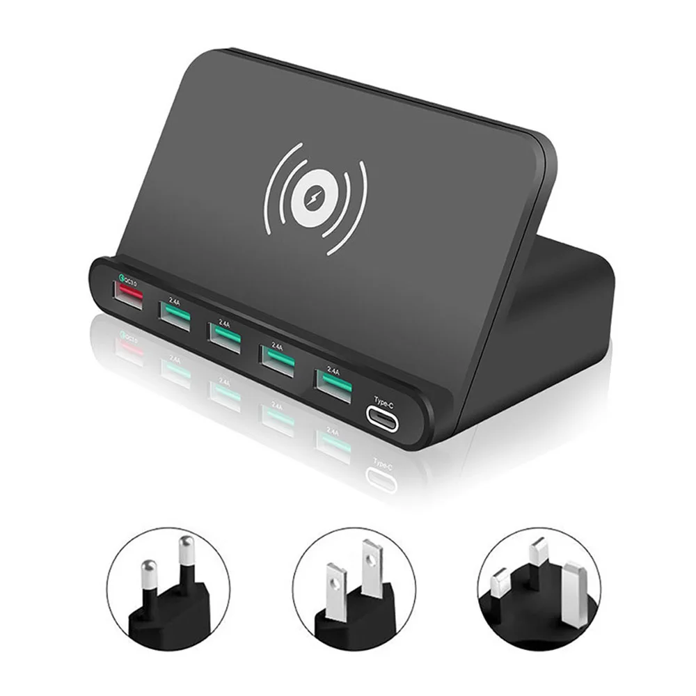 Фото Быстрое беспроводное зарядное устройство QC 3 0 60 Вт быстрая зарядка для Быстрое беспроводное зарядное устройство QC 3 0 60 Вт быстрая зарядка для