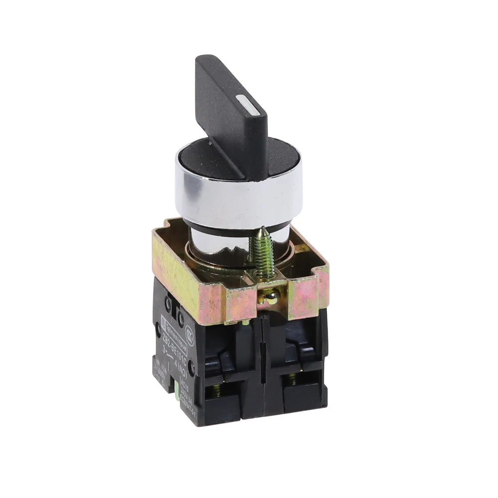 3 позиции 2 № 22 мм поддерживаемый вращающийся выключатель света