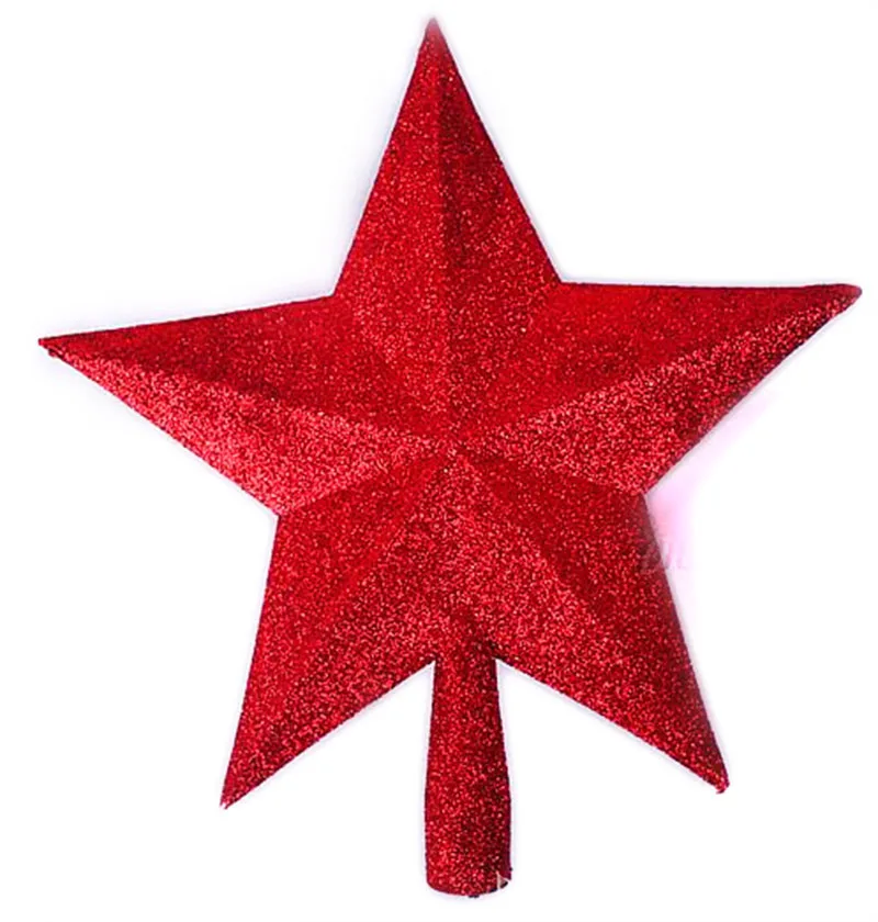 Рождественская елка украшения в виде звезды золотые или красные пятиконечные с