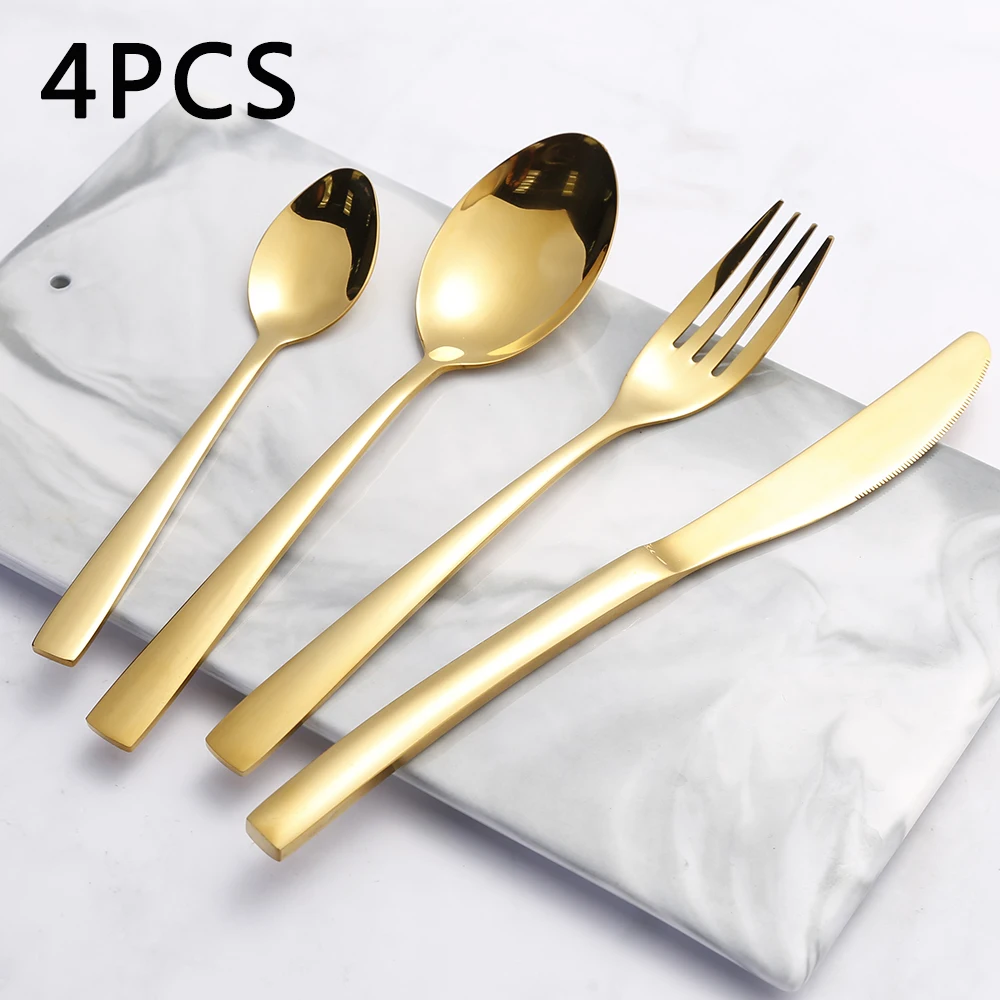 Набор столовых приборов столовые приборы посуда из нержавеющей стали зеркальная