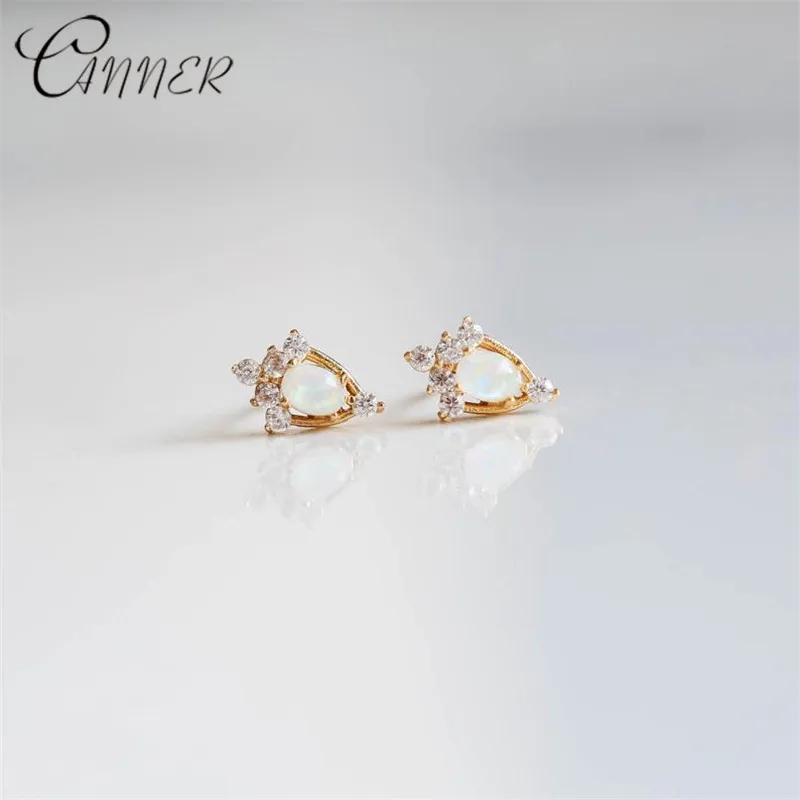 Женские серьги с белым огненным опалом из серебра 100% пробы | Украшения и