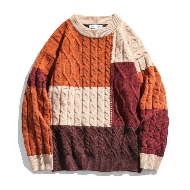 

Henry color matching simple Hong Kong style sweater for men and women