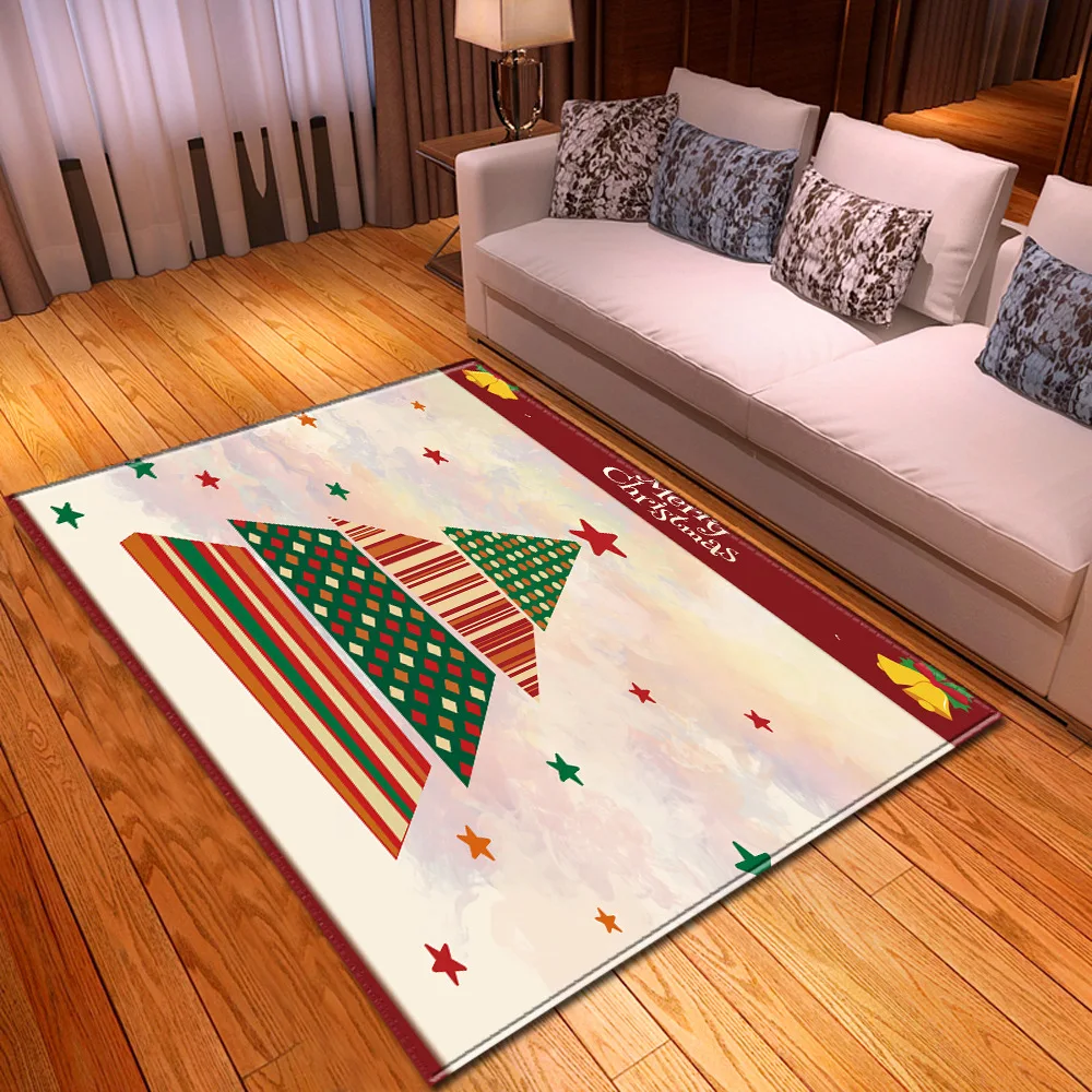 

Cross-Border Christmas Living Room Mat Bedroom Restaurant Carpet Carpet Amazon Door Mat Generation Graphic Customization