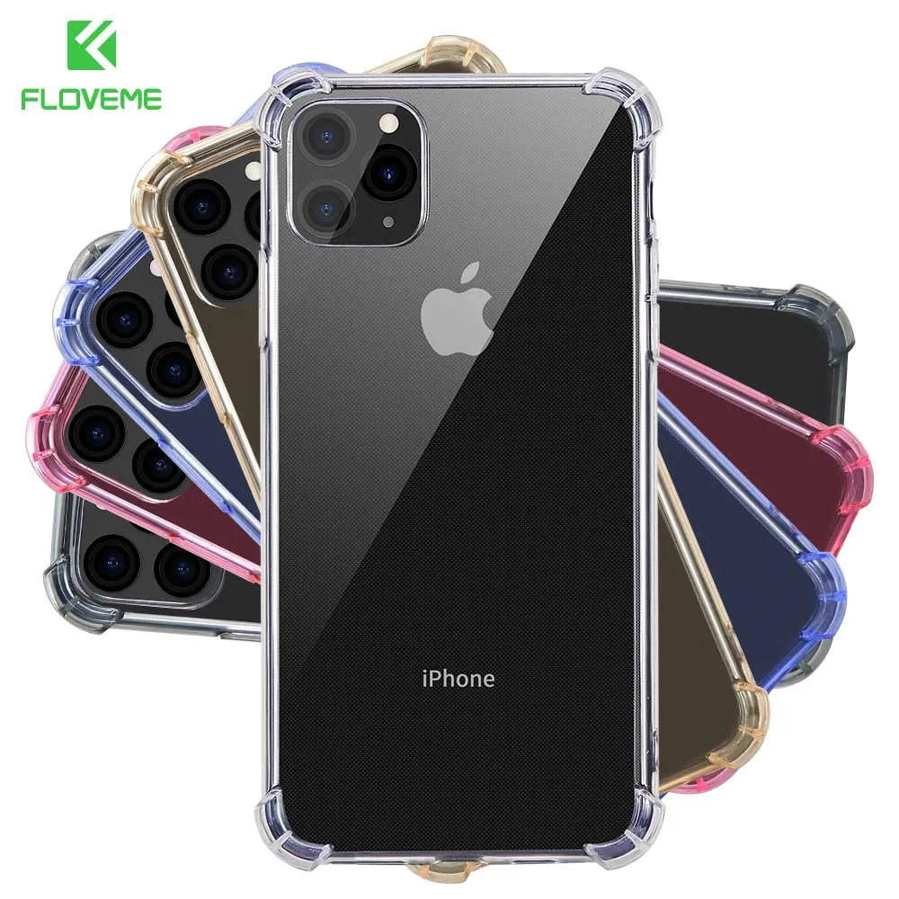 FLOVEME Прозрачный чехол для телефона iPhone 11 Pro Мягкий ТПУ s Funda Max противоударные
