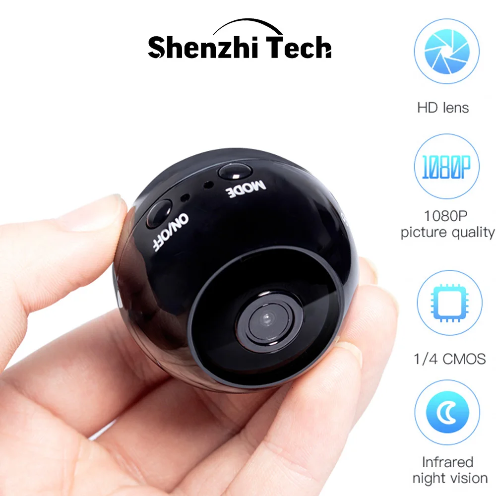 1080P Мини WIFI камера беспроводная IP домашняя безопасности с PIR человека