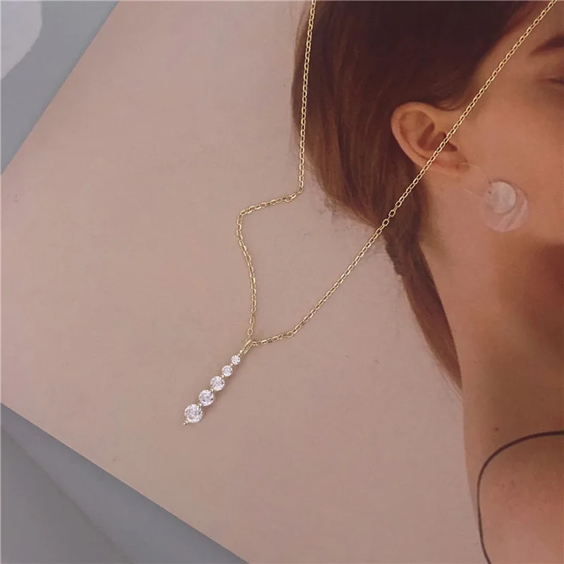 2021 изысканное ожерелье из стерлингового серебра с цирконием ААА блестящий чокер