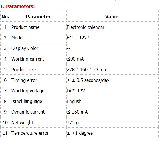 ECL-1227 0,5 дюймов красный зеленый синий DIY электронные часы DIY Набор Календарь Температура английская панель дисплей DIY электронные часы