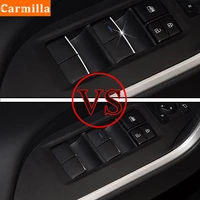 carmilla for toyota rav4 rav 4 2019 2020 chrome accessories car window lift button switch cover stickers interior modification