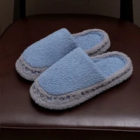winter slippers women indoor slippers sock with fur warm plush bedroom shoes solid warm home slippers spciling color shoes