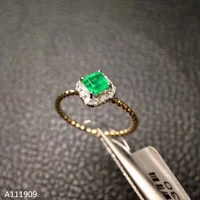 kjjeaxcmy boutique jewelry 925 sterling silver inlaid natural emerald gemstone female ring support detection beautiful