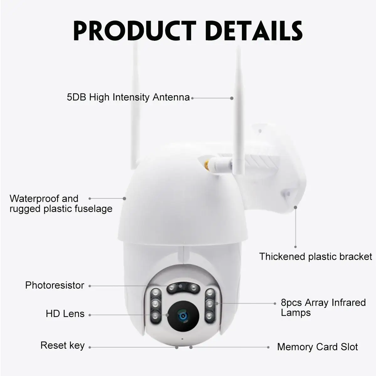 8 светодиодный Открытый Водонепроницаемый 1080P IP камера беспроводная wi-fi-камера 1080P HD безопасность ночного видения PIR WiFi камера