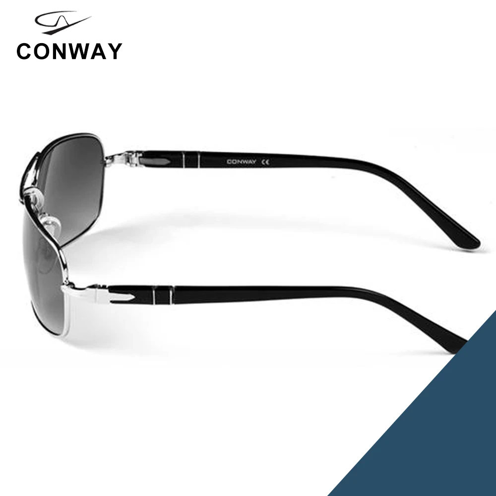 Conway, легкие солнцезащитные очки, квадратные, для мужчин, военные, пилот, солнцезащитные очки, топ бар, антибликовые, для вождения, очки, стрелка, фирменный дизайн