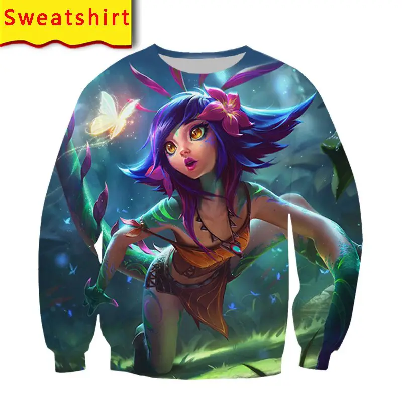 

Neeko Hoodie Sweatshirt 3d Print Men Harajuku Pullover League of Legends Jacket Streetwear Tee Shirt Pants Anime Clothes Blanket
