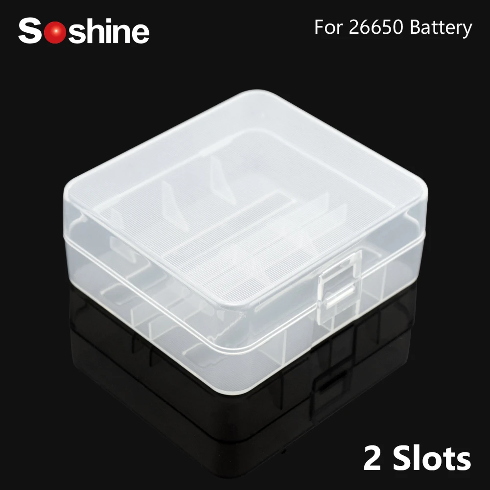 Square Hard Plastic Box Holder Storage Container Suitable For 2 X 26650 Batteries Cover Battery Organizer |