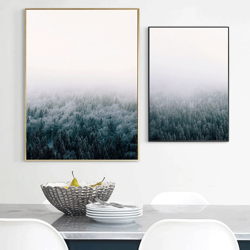 Постер в скандинавском стиле пейзаж природы холст живопись настенное искусство
