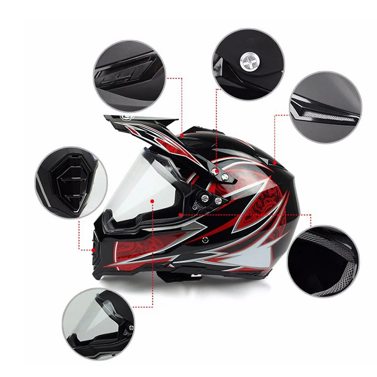 Мотоциклетный шлем защитный для езды на мотоцикле или велосипеде по