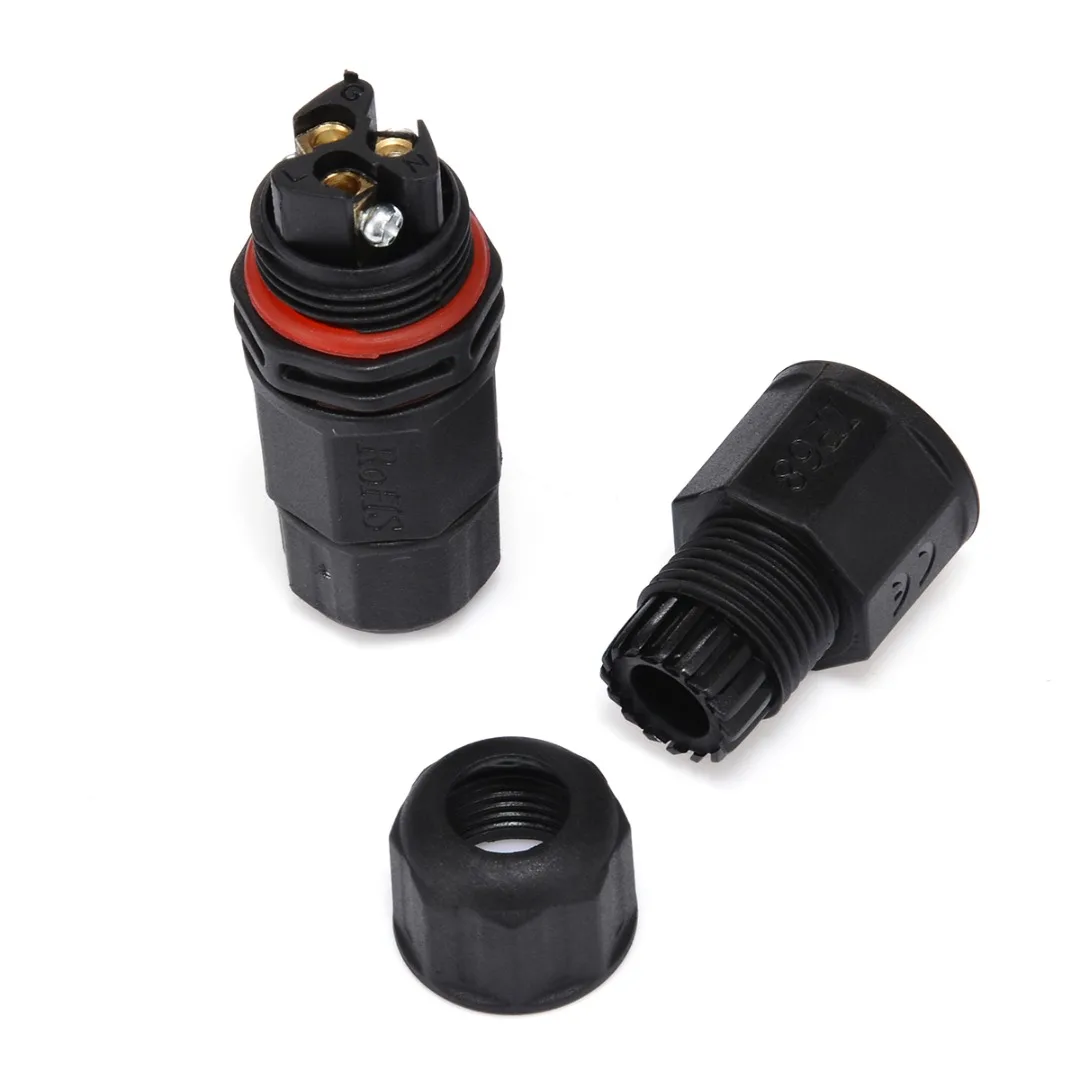 Водонепроницаемый соединитель 3 контакта 15 А IP68 10 мм|dc waterproof connector|waterproof dc connectordc