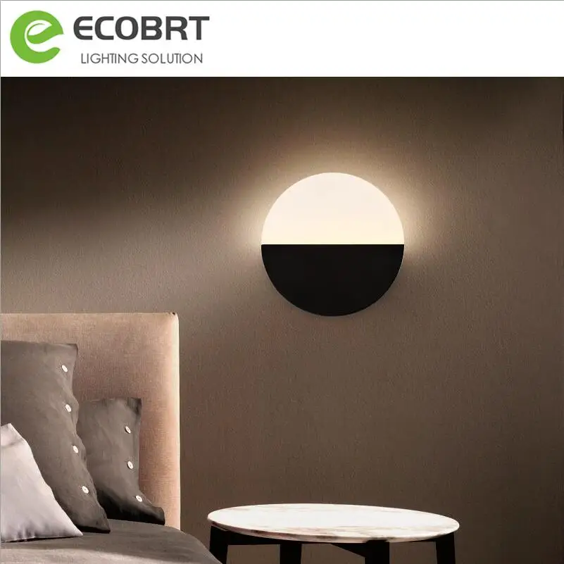 Светодиодная круглая акриловая настенная лампа ECOBRT светильник для гостиной