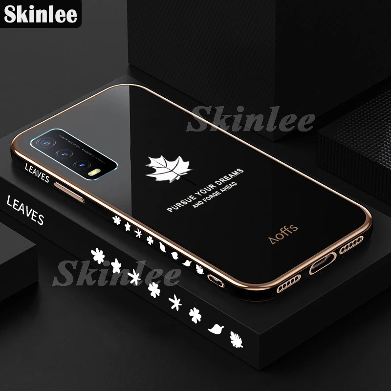 Чехол Skinlee для vivo Y20S Y21i Мягкий противоударный силиконовый бампер с Кленовым
