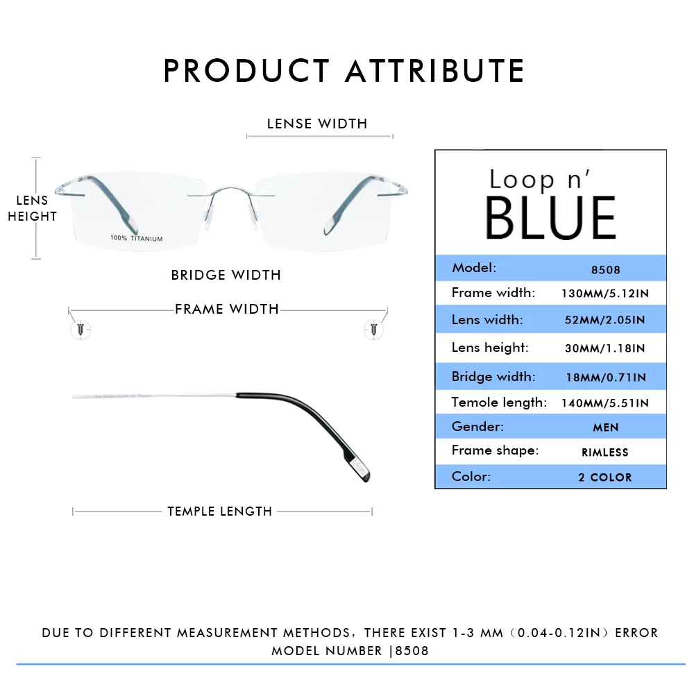 Meeshow титановый рецепт мужские очки без оправы оправа для близорукости