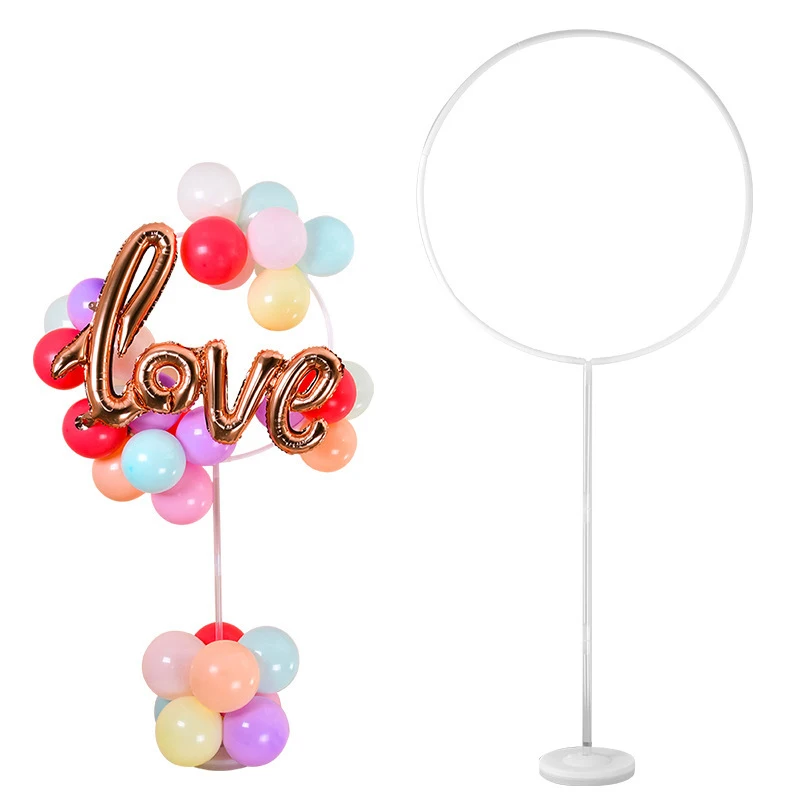 

Round Balloon Stand Home Wreath Ring Arch Balloon Hoop Holder Wedding Decor Ballon Frame Garland Party Hanging Flower Craft