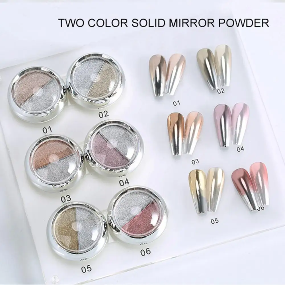 

0.6g Nail Art Powder Long Lasting Decorating Fingernail Easily Operate Pigment Shiny Color Dipping Dust Sequins for Manicure