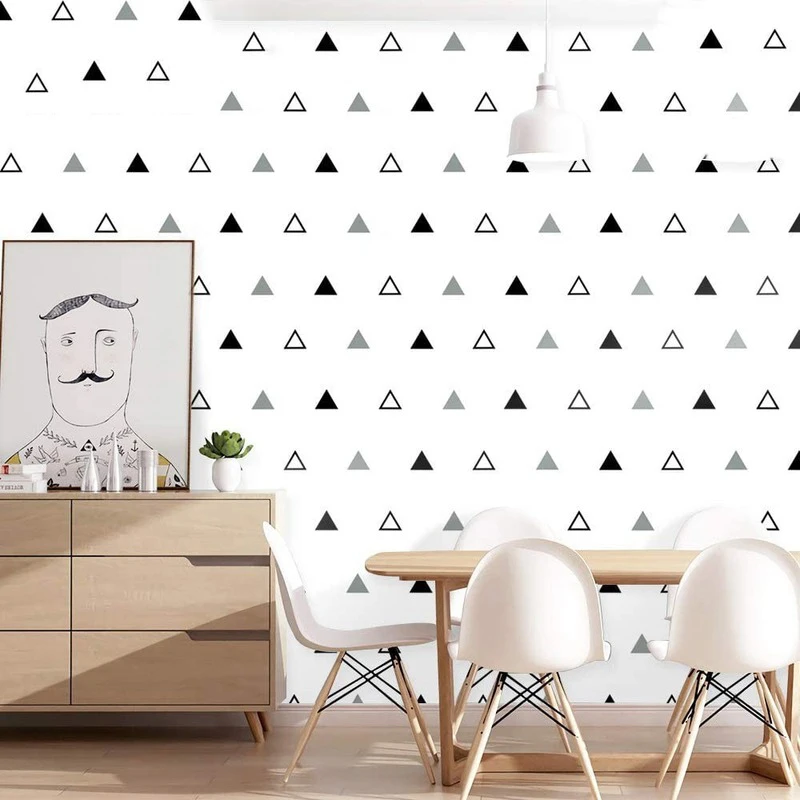 

Nordic Ins Peel and Stick Wallpaper Living Room Bedroom Wardrobe Simple Geometry Pattern Self Adhesive Wall Paper Home Decor