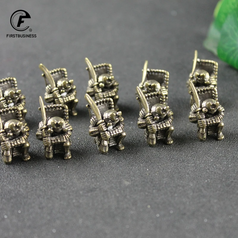 Латунные японские миниатюры самурая фигурки нож бисер ручная работа Плетеный