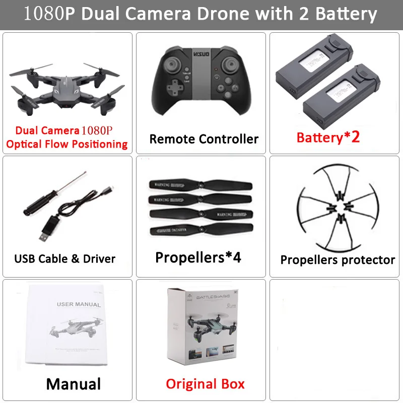 Set5 1080P 2BAT BX Visuo XS816 Радиоуправляемый Дрон оптический поток Радиоуправление с 4K двойной камерой wifi FPV Дрон жесты складной Квадрокоптер VS XS809HW xs809 - Цвет: Set5 1080P 2BAT BX